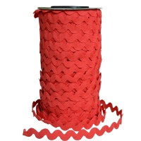 Zigzagband 12mm (25 m), Bessenrood